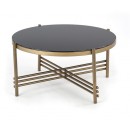 Стол журнальный HALMAR ISMENA черный/золотой, 80/41